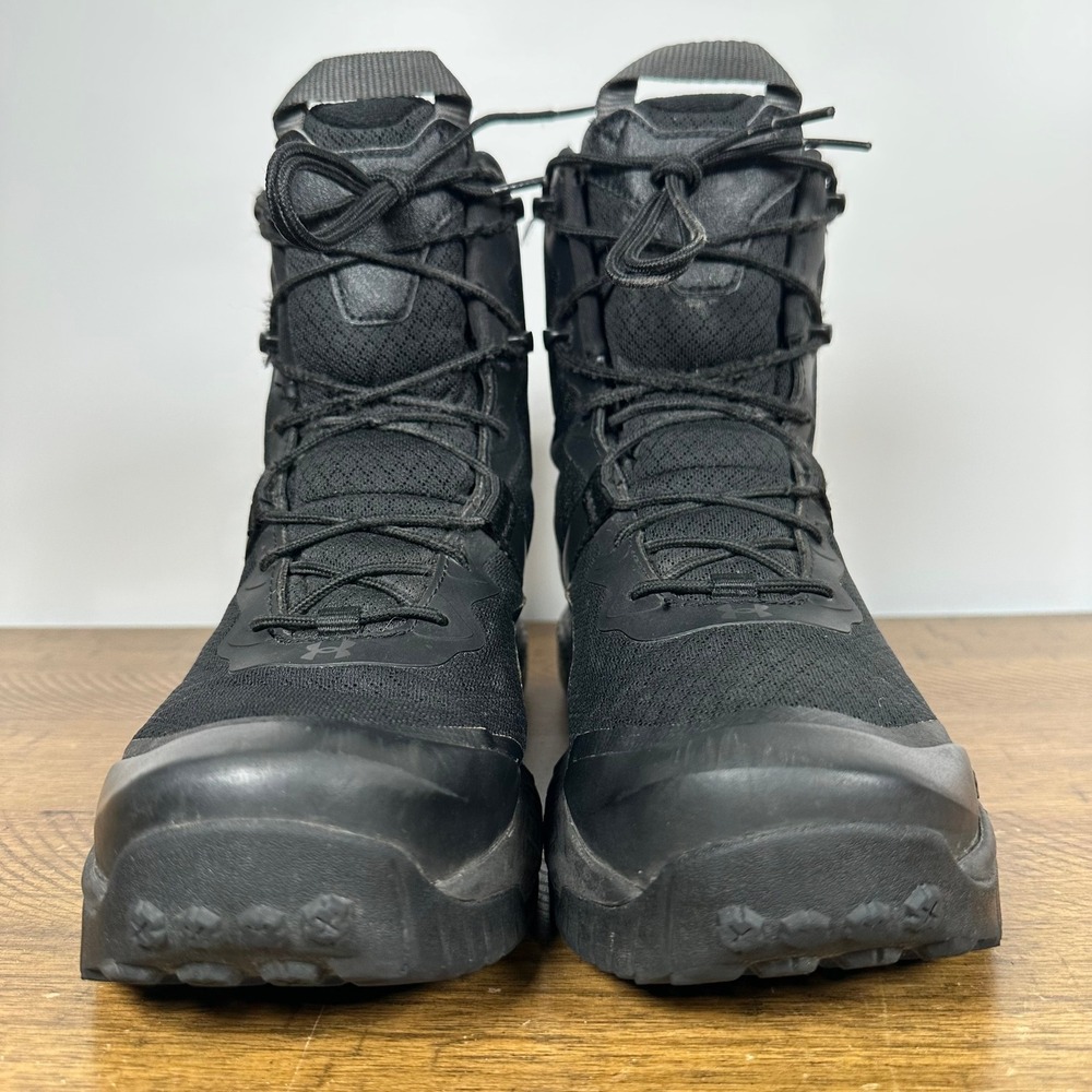 Under Armour Boots Womens 8.5 Black Micro G Valsetz Hiking Duty Work Tactical - Picture 3 of 10